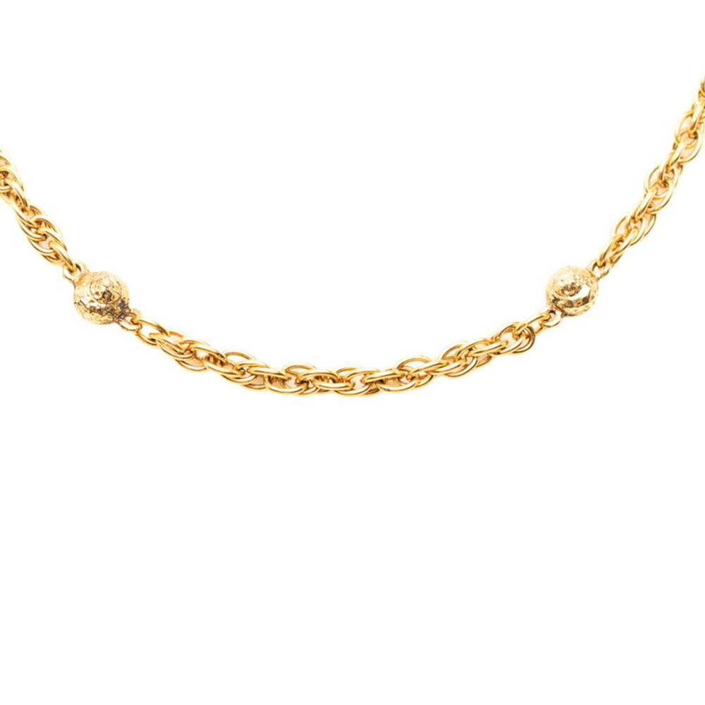 Chanel Long Necklace, Gold Plated, Women's CHANEL